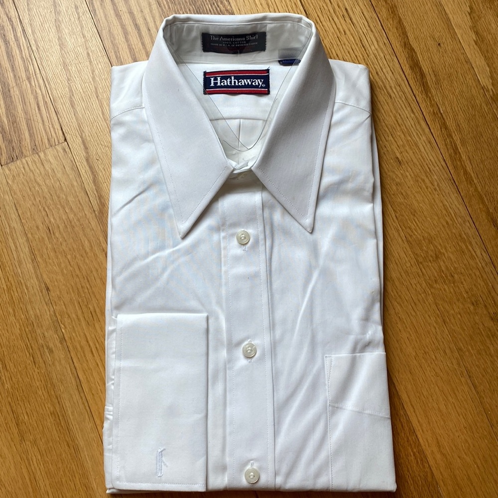 Vintage NWT Hathaway The American Shirt 15.5x33